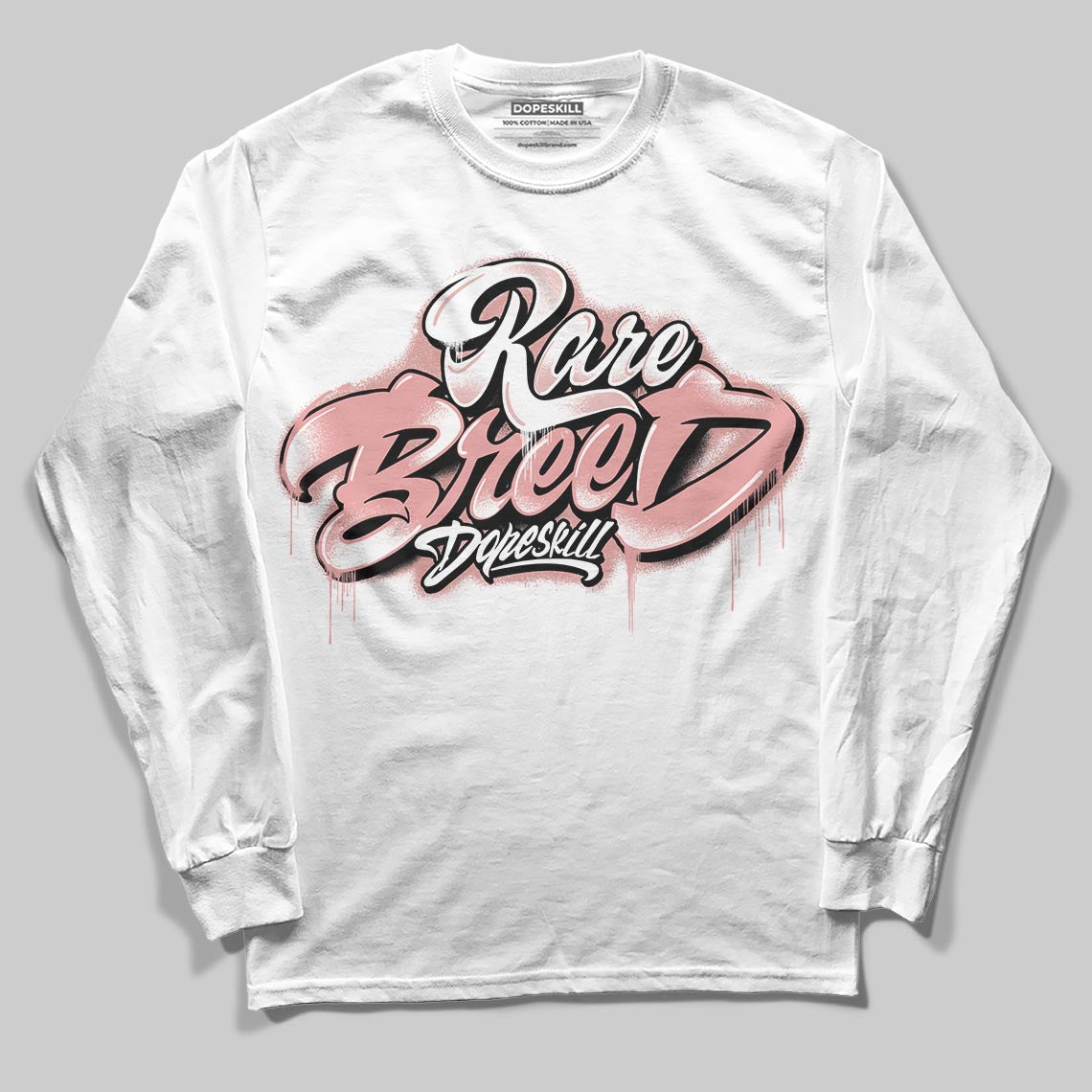 Jordan 40 “Dusty Rose” DopeSkill Long Sleeve T-Shirt Rare Breed Type Graphic Streetwear - White