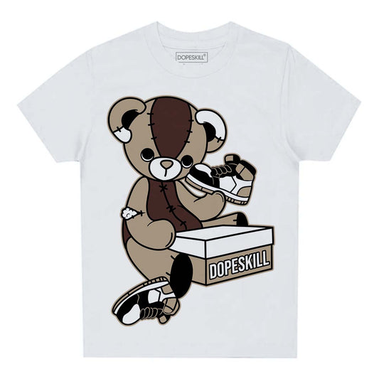 Jordan 1 High OG “Latte” DopeSkill Toddler Kids T-shirt Sneakerhead BEAR Graphic Streetwear - White