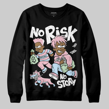 Jordan 4 Retro Valentine's Day (2026) (GS) DopeSkill Sweatshirt No Risk No Story Graphic Streetwear - black