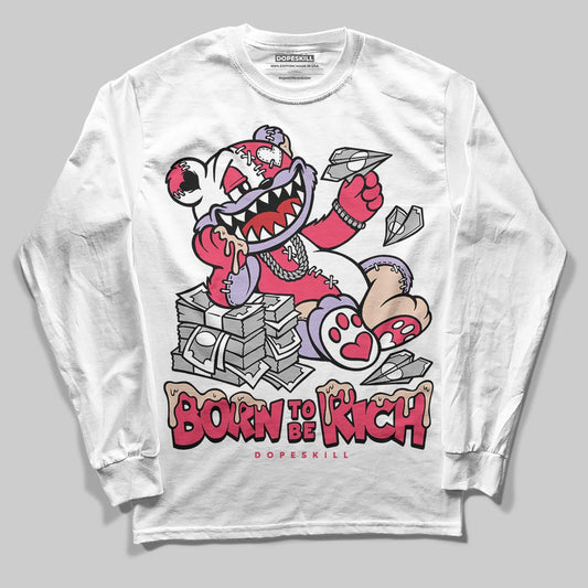 Jordan 5 Low “Peanut Butter Jelly” DopeSkill Long Sleeve T-Shirt Born To Be Rich Graphic Streetwear - White
