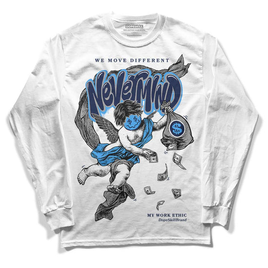 Jordan Spiz’ike Low “White/Obsidian” DopeSkill Long Sleeve T-Shirt Nevermind Graphic Streetwear - White