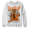 Orange, Black & White Sneakers DopeSkill Sweatshirt Money Bag Coming Up Graphic Streetwear - White