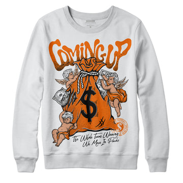 Orange, Black & White Sneakers DopeSkill Sweatshirt Money Bag Coming Up Graphic Streetwear - White