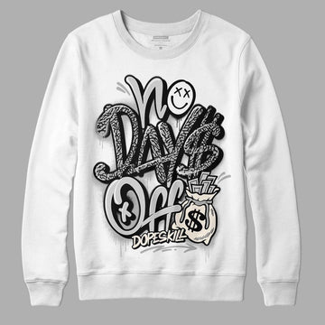 Jordan 3 “Off Noir” DopeSkill Sweatshirt No Days Off Graphic Streetwear - White