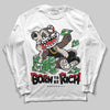 Adidas Samba OG White Black Clear Granite DopeSkill Long Sleeve T-Shirt Born To Be Rich Graphic Streetwear - White