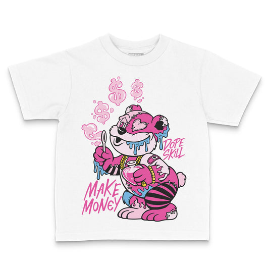 Pink Sneakers DopeSkill Toddler Kids T-shirt Make Money Graphic Streetwear - White
