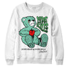 Jordan 1 High OG Green Glow DopeSkill Sweatshirt Love Kills Graphic Streetwear - White