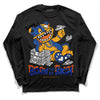 Dunk Blue Jay and University Gold DopeSkill Long Sleeve T-Shirt Born To Be Rich Graphic Streetwear - Black