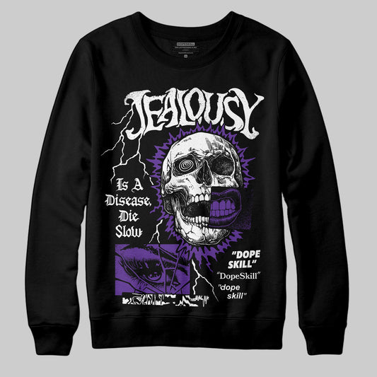 PURPLE Sneakers DopeSkill Sweatshirt Jealousy Graphic Streetwear - Black
