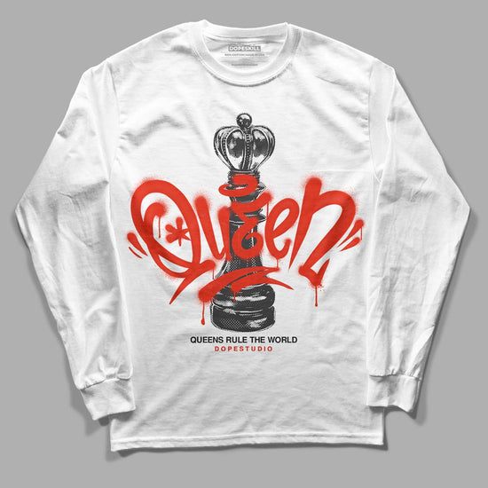 Jordan 6 Retro Toro Bravo DopeSkill Long Sleeve T-Shirt Queen Chess Graphic Streetwear - White