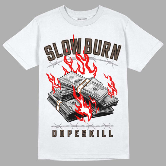 Jordan 1 Retro High OG Palomino DopeSkill T-Shirt Slow Burn Graphic Streetwear - White