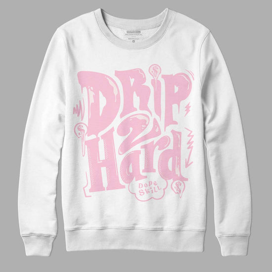 Dunk Low LX Pink Foam DopeSkill Sweatshirt Drip Too Hard Graphic Streetwear - White