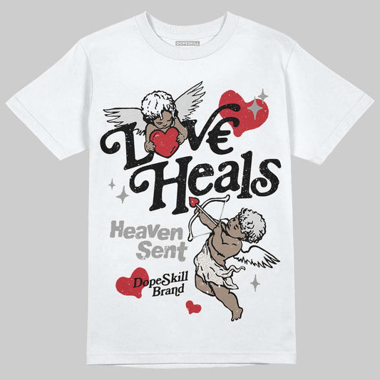 Jordan 3 Retro Pure Money DopeSkill T-Shirt New Love Heals Graphic Streetwear - White