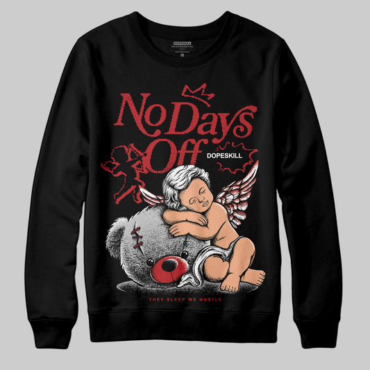Jordan 12 Retro Flu Game (2025) DopeSkill Sweatshirt New No Days Off Graphic Streetwear - Black