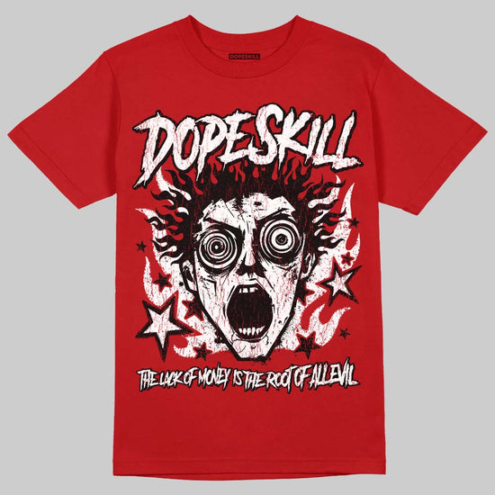 Red Sneakers DopeSkill T-Shirt Root of Evil Graphic Streetwear - Red