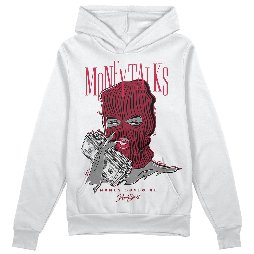 Jordan 1 Retro High '85 OG Metallic Burgundy DopeSkill Hoodie Sweatshirt Money Talks Graphic Streetwear - White