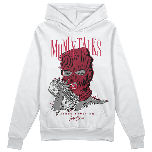 Jordan 1 Retro High '85 OG Metallic Burgundy DopeSkill Hoodie Sweatshirt Money Talks Graphic Streetwear - White