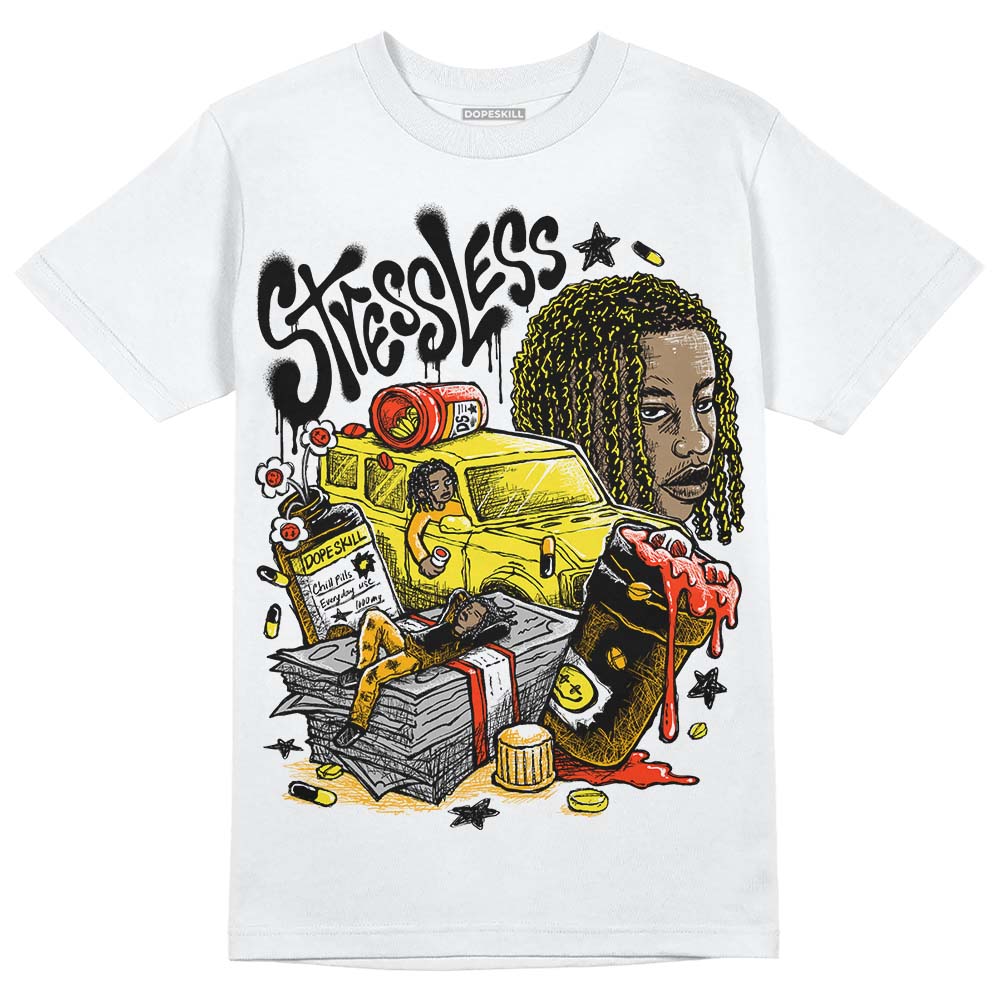 Jordan 4 Retro “Vivid Sulfur” DopeSkill T-Shirt Stressless Graphic Streetwear - WHite