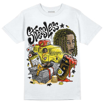 Jordan 4 Retro “Vivid Sulfur” DopeSkill T-Shirt Stressless Graphic Streetwear - WHite