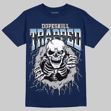 Georgetown 6s DopeSkill College Navy T-shirt Trapped Halloween Graphic