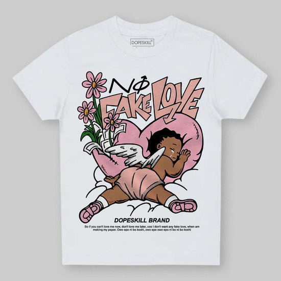 Jordan 11 Low “Legend Pink” DopeSkill Toddler Kids T-shirt No Fake Love Graphic Streetwear - White