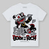 Jordan 11 Retro Low Bred (2025) DopeSkill Toddler Kids T-shirt Born To Be Rich Graphic Streetwear - White