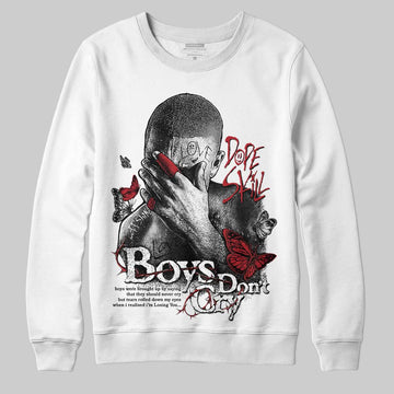 Jordan 14 Retro ‘Black Toe’ DopeSkill Sweatshirt Boys Don't Cry Graphic Streetwear - White