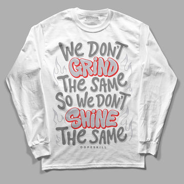 Grey Sneakers DopeSkill Long Sleeve T-Shirt Grind Shine Graphic Streetwear - White