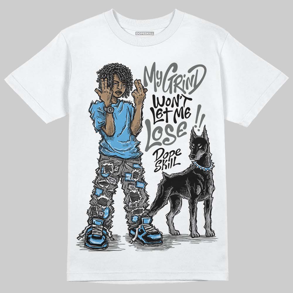 Grey Sneakers DopeSkill T-Shirt My Grind Won't Let Me Lose Graphic Streetwear - White
