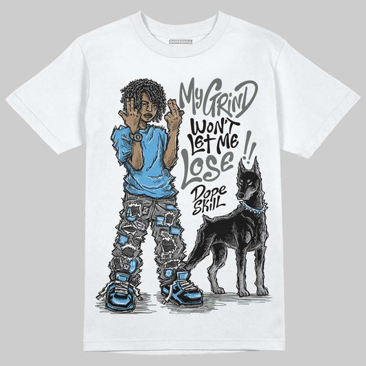 Grey Sneakers DopeSkill T-Shirt My Grind Won't Let Me Lose Graphic Streetwear - White
