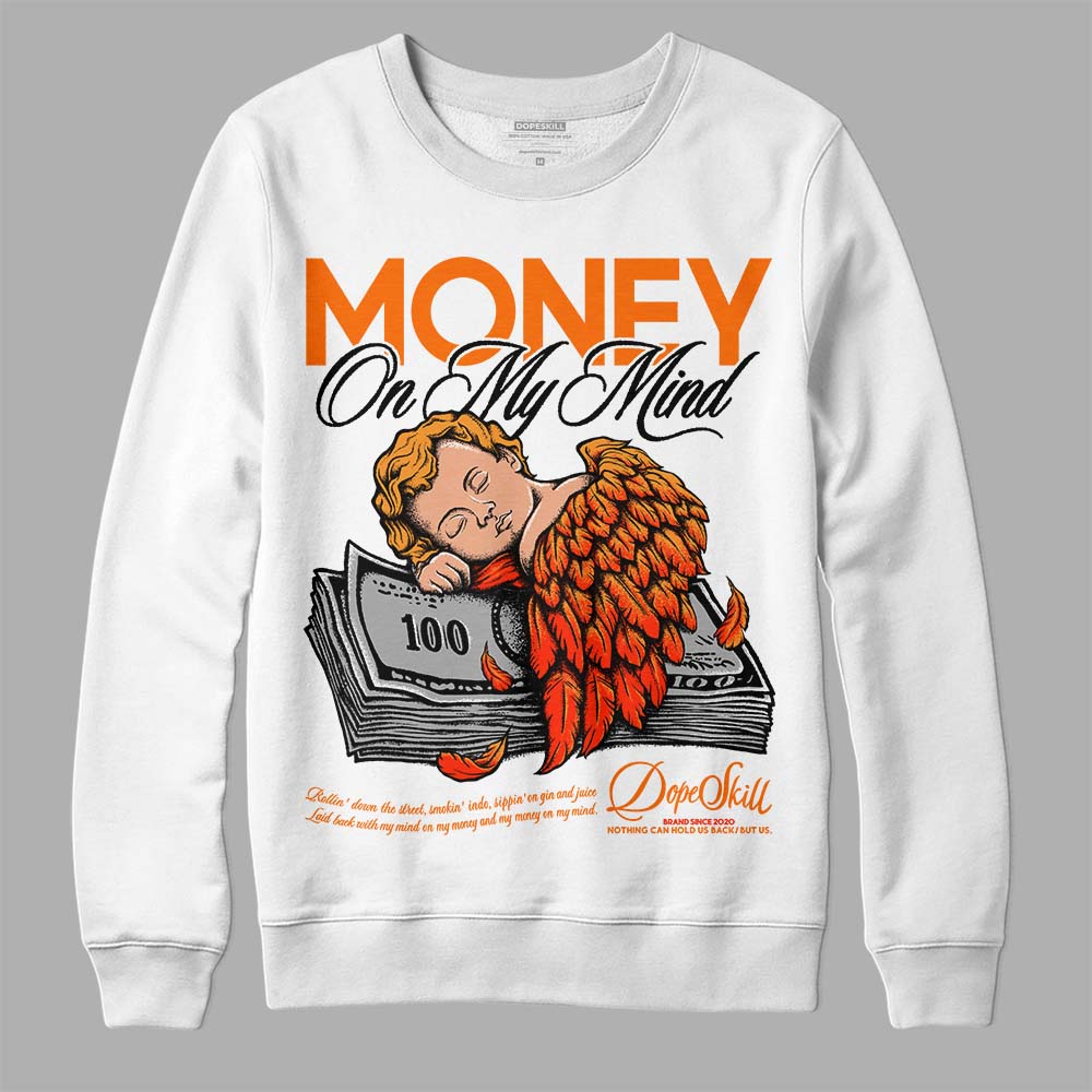 Orange, Black & White Sneakers DopeSkill Sweatshirt MOMM Graphic Streetwear - White 