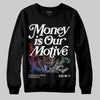 Jordan 11 Retro 285 Atlanta DopeSkill Sweatshirt Money Is Our Motive Typo Graphic Streetwear - Black