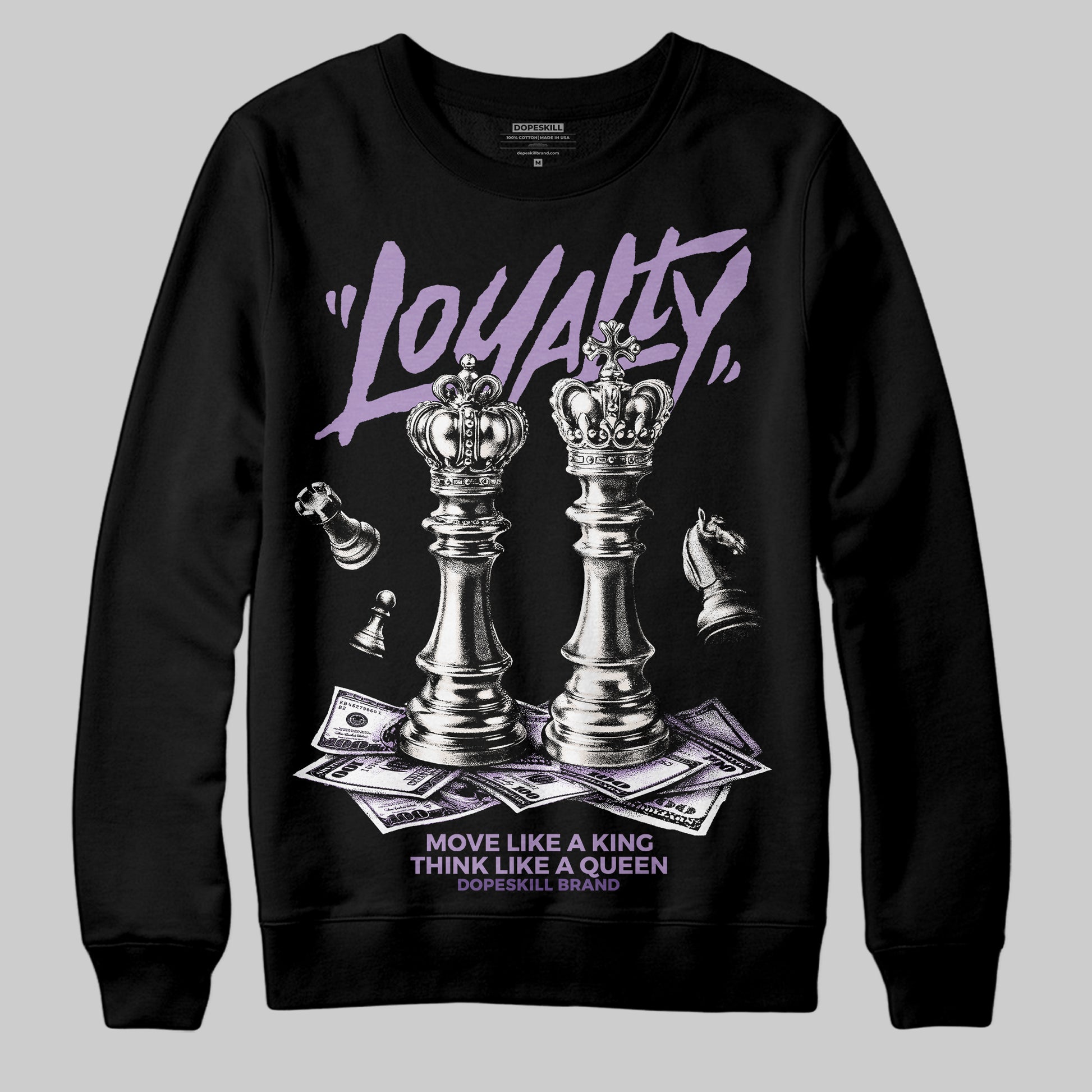 Jordan 10 WMNS “Hydrangeas” DopeSkill Sweatshirt Loyalty Graphic Streetwear - Black