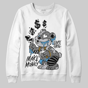 Grey Sneakers DopeSkill Sweatshirt Make Money Graphic Streetwear - White