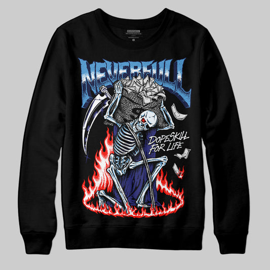 Jordan 3 "Midnight Navy" DopeSkill Sweatshirt NeverFull Graphic Streetwear - Black