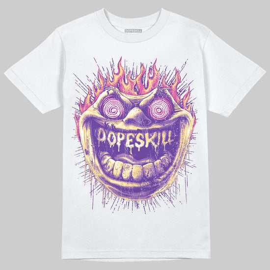 PURPLE Sneakers DopeSkill T-Shirt Hellfire Graphic Streetwear - White