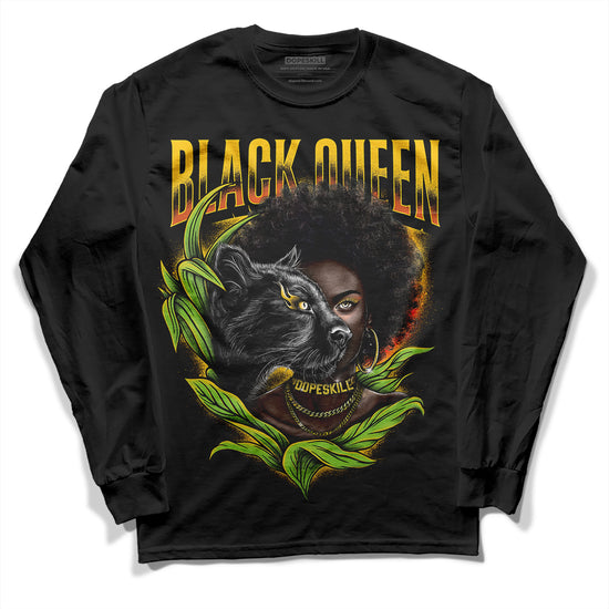 Yellow Sneakers DopeSkill Long Sleeve T-Shirt New Black Queen Graphic Streetwear - Black