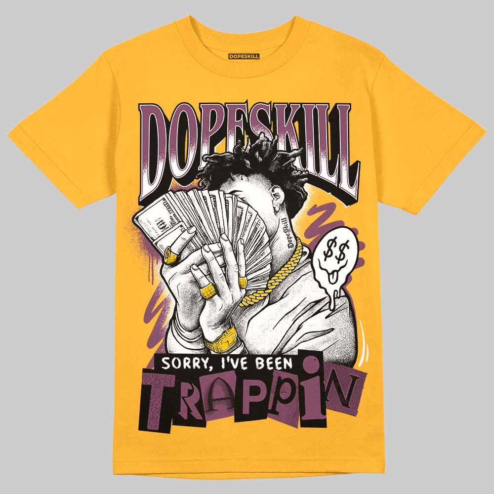 Jordan 1 Retro High OG Brotherhood DopeSkill University Gold T-Shirt Sorry I've Been Trappin Graphic Streetwear