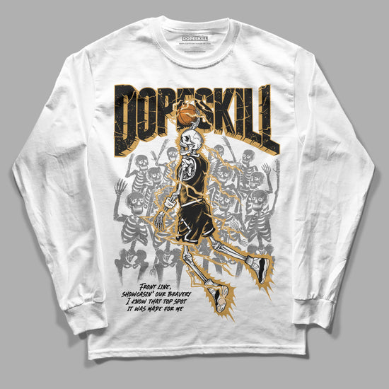 Jordan 11 "Gratitude" DopeSkill Long Sleeve T-Shirt Thunder Dunk Graphic Streetwear - White 