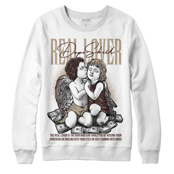 Jordan 1 High OG “Latte” DopeSkill Sweatshirt Real Lover Graphic Streetwear - White