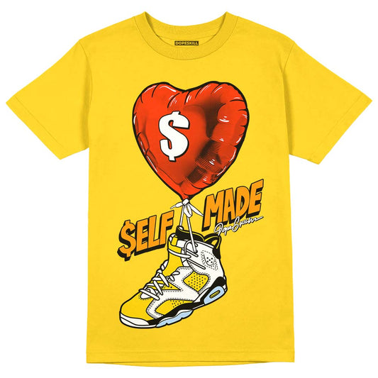 Jordan 6 “Yellow Ochre” DopeSkill Yellow T-shirt Self Made Graphic Streetwear 