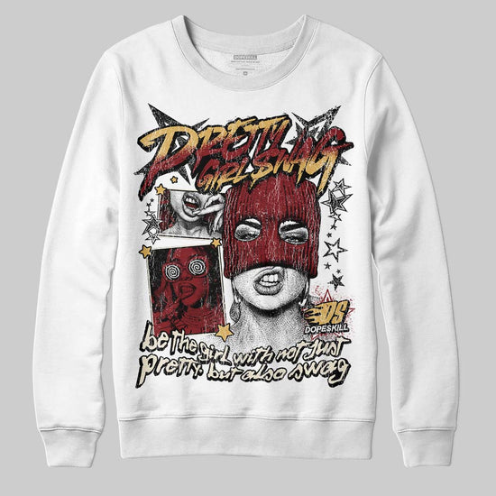 Dunk Low SE Sisterhood Sail Team Red W DopeSkill Sweatshirt Pretty Girl Swag Graphic Streetwear - White