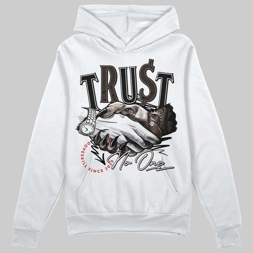 Jordan 9 'Olive' DopeSkill Hoodie Sweatshirt Trust No One Graphic Streetwear - White