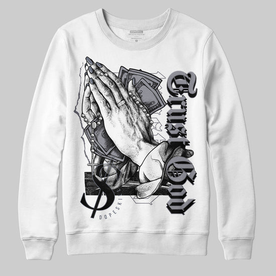 Jordan 14 Retro 'Stealth' DopeSkill Sweatshirt Trust God Graphic Streetwear - White