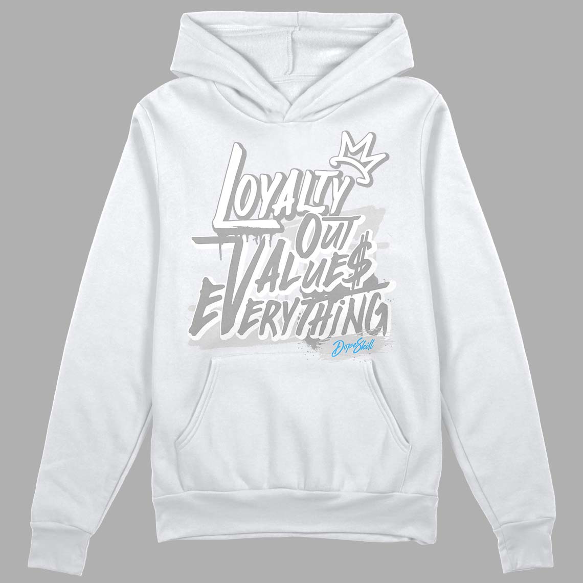 Dunk Low ‘Pure Platinum’ DopeSkill Hoodie Sweatshirt LOVE Graphic Streetwear - White