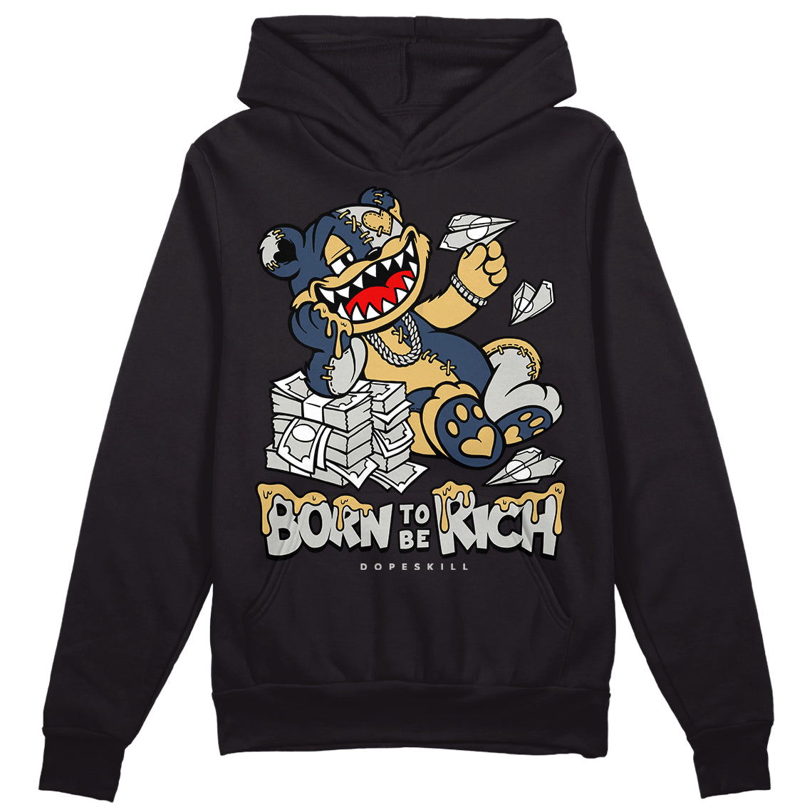 A Ma Maniere x Jordan 5 Dawn “Photon Dust” DopeSkill Hoodie Sweatshirt Born To Be Rich Graphic Streetwear - Black