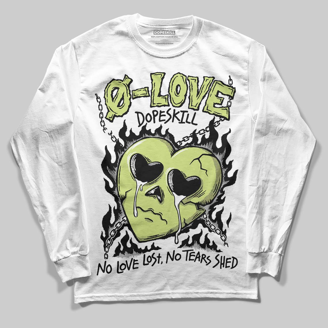 Jordan 11 “Inner Beast” DopeSkill Long Sleeve T-Shirt Crying Heart Graphic Streetwear - White