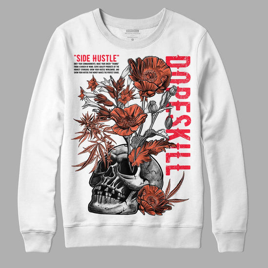 DJ Khaled x Jordan 5 Retro ‘Crimson Bliss’ DopeSkill Sweatshirt Side Hustle Graphic Streetwear - White 