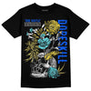 Jordan 5 Aqua DopeSkill T-Shirt Side Hustle Graphic Streetwear - Black