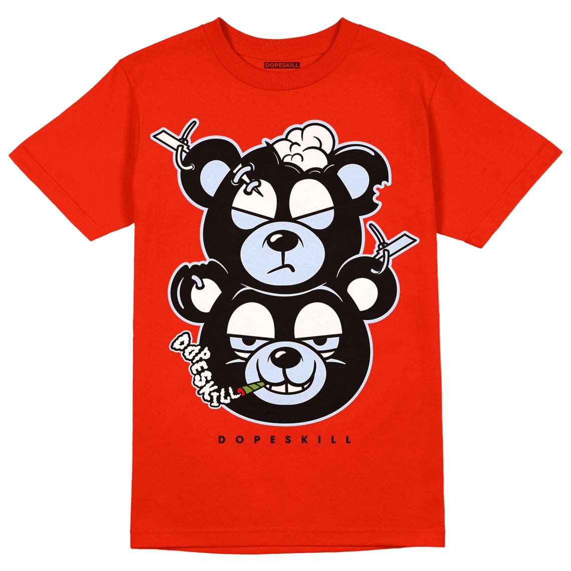 Jordan 6 Retro Toro Bravo DopeSkill Varsity Red T-shirt New Double Bear Graphic Streetwear